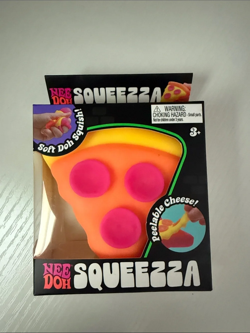 Pizza Slice Stress Toy - Orange with Pink Toppings